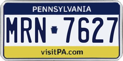 PA license plate MRN7627