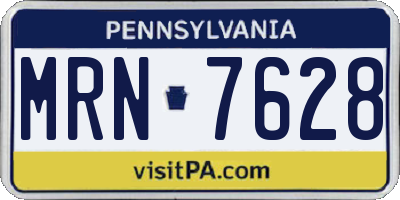 PA license plate MRN7628