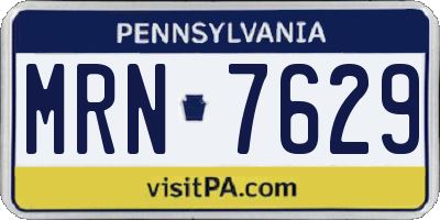 PA license plate MRN7629