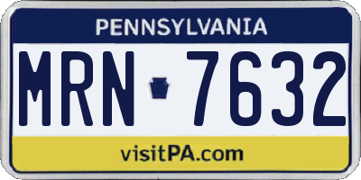 PA license plate MRN7632