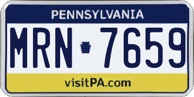 PA license plate MRN7659