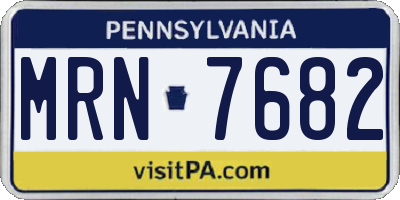 PA license plate MRN7682