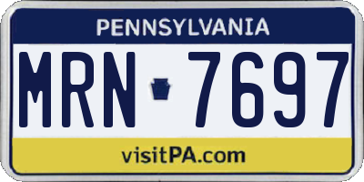 PA license plate MRN7697