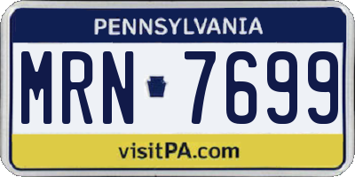 PA license plate MRN7699