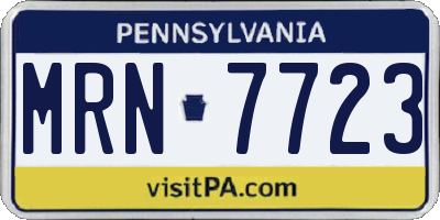 PA license plate MRN7723