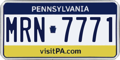 PA license plate MRN7771