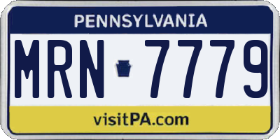 PA license plate MRN7779