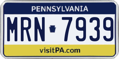 PA license plate MRN7939