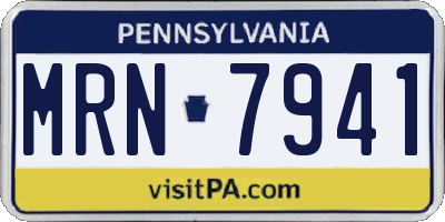 PA license plate MRN7941