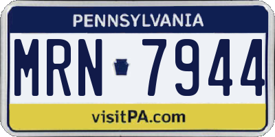 PA license plate MRN7944