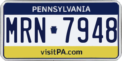 PA license plate MRN7948