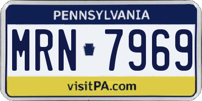 PA license plate MRN7969
