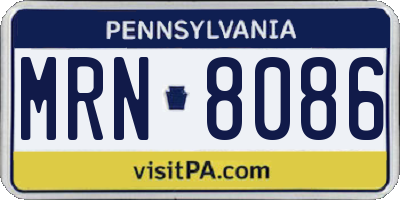 PA license plate MRN8086