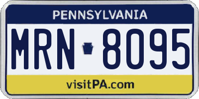 PA license plate MRN8095