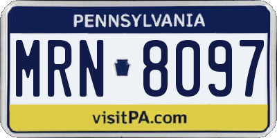 PA license plate MRN8097