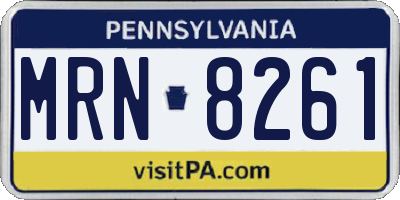 PA license plate MRN8261