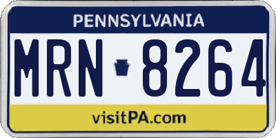 PA license plate MRN8264