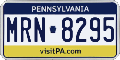 PA license plate MRN8295