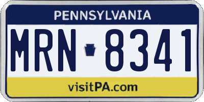PA license plate MRN8341