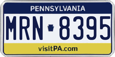 PA license plate MRN8395