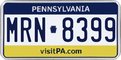 PA license plate MRN8399