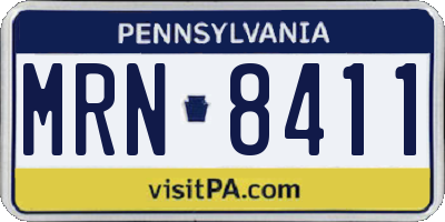 PA license plate MRN8411