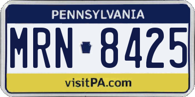 PA license plate MRN8425