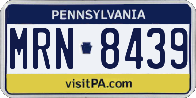 PA license plate MRN8439