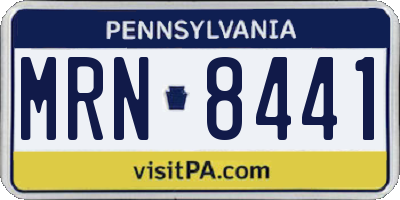 PA license plate MRN8441