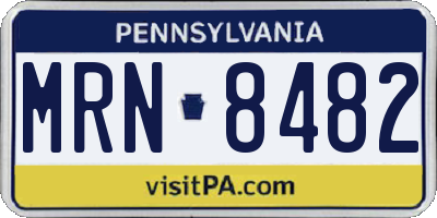PA license plate MRN8482