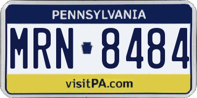 PA license plate MRN8484
