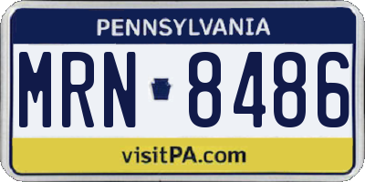 PA license plate MRN8486