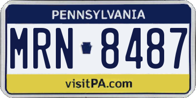 PA license plate MRN8487