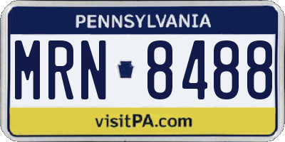 PA license plate MRN8488