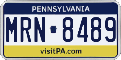 PA license plate MRN8489