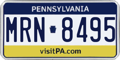 PA license plate MRN8495