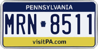 PA license plate MRN8511