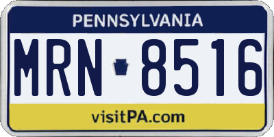 PA license plate MRN8516