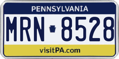 PA license plate MRN8528