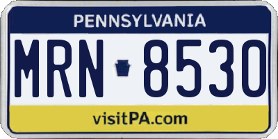 PA license plate MRN8530