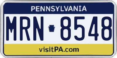 PA license plate MRN8548