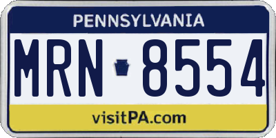 PA license plate MRN8554