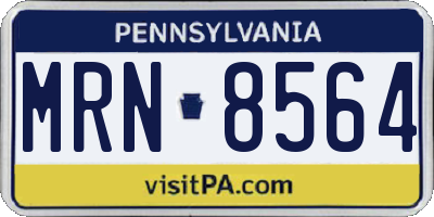 PA license plate MRN8564