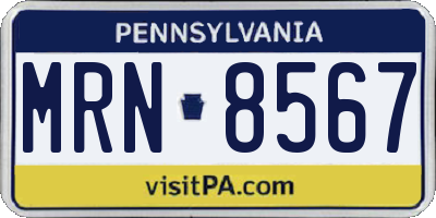 PA license plate MRN8567