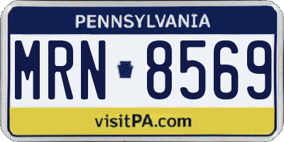 PA license plate MRN8569