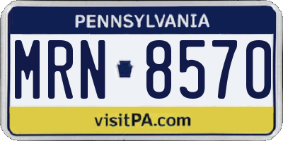PA license plate MRN8570