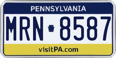 PA license plate MRN8587