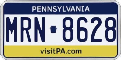 PA license plate MRN8628