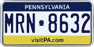 PA license plate MRN8632