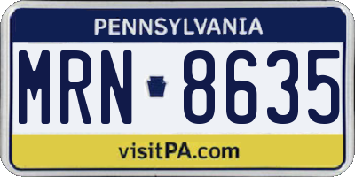 PA license plate MRN8635